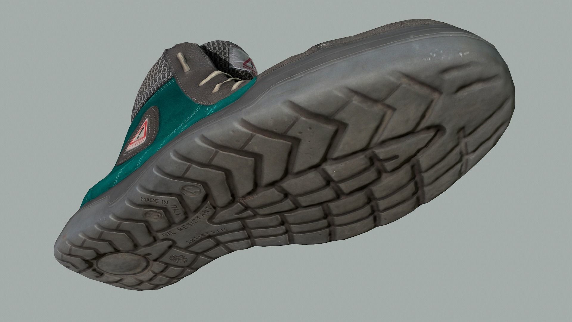 Boot 3D model lowpoly pair of work boots Low-poly 3D model_6