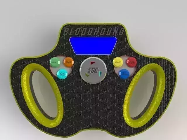 BLOODHOUND SSC Steering Wheel Concept Design Free 3D model