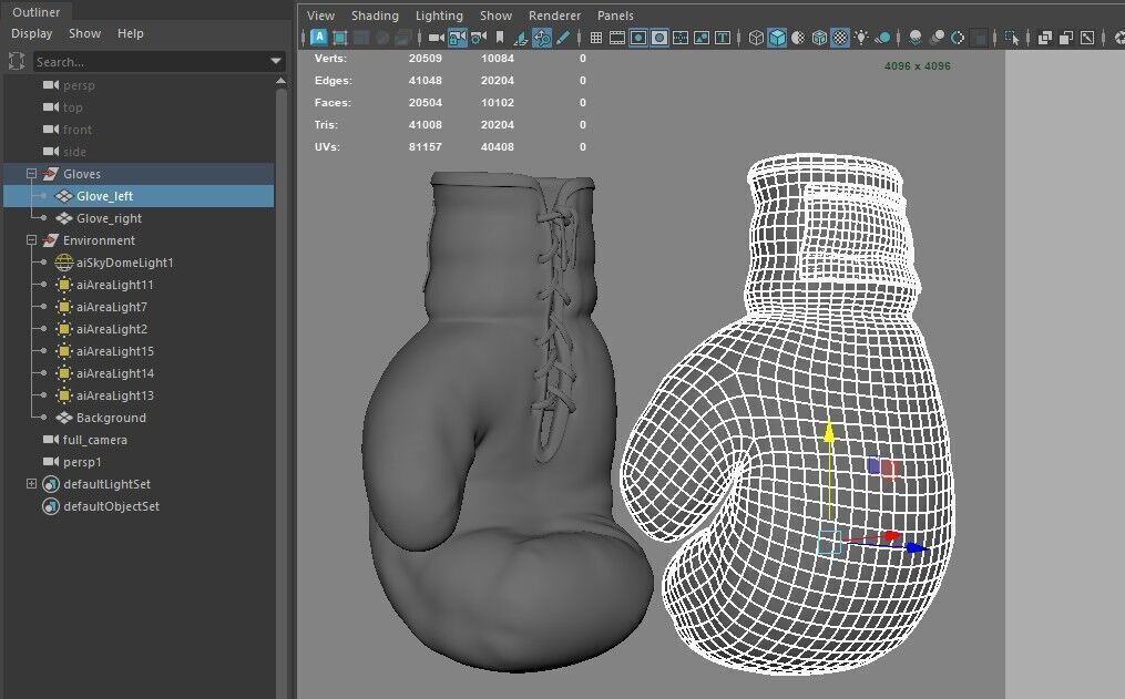 Everlast Realistic Boxing Gloves Low-poly 3D model_6