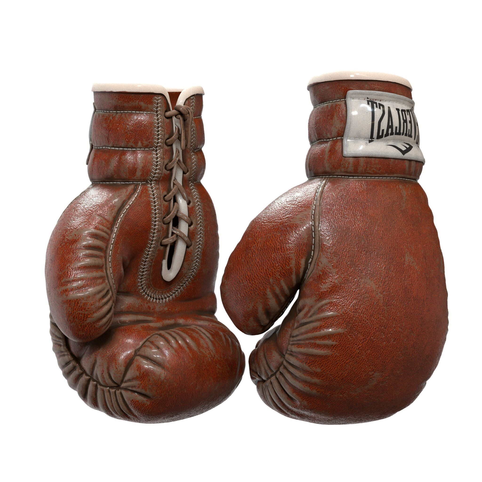 Everlast Realistic Boxing Gloves Low-poly 3D model_2