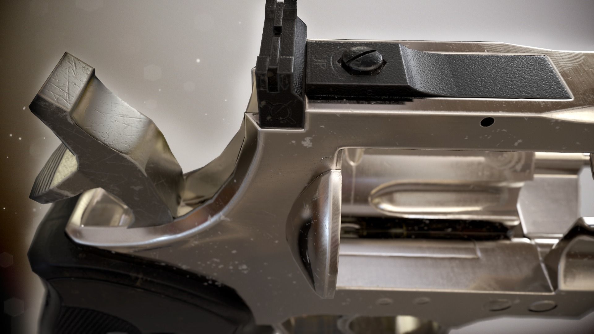 Colt Anaconda 44 magnum lowpoly Low-poly 3D model_2