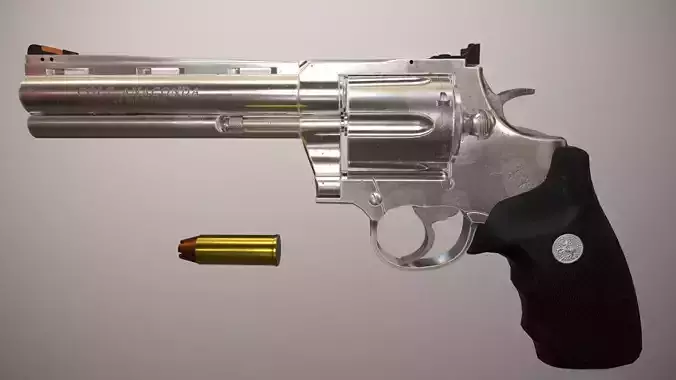Colt Anaconda 44 magnum lowpoly