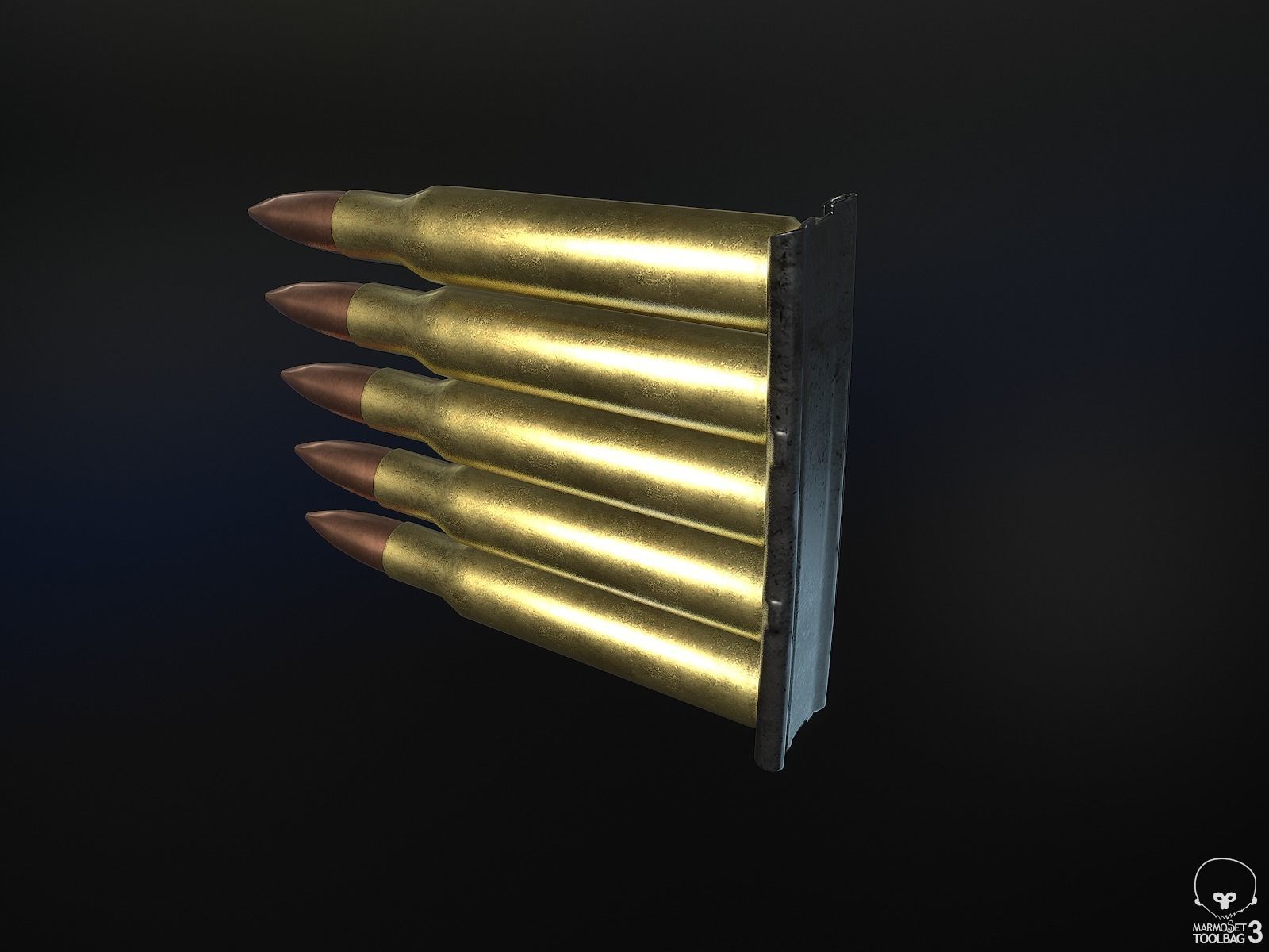 M1903A3 Sniper Low-poly 3D model_8