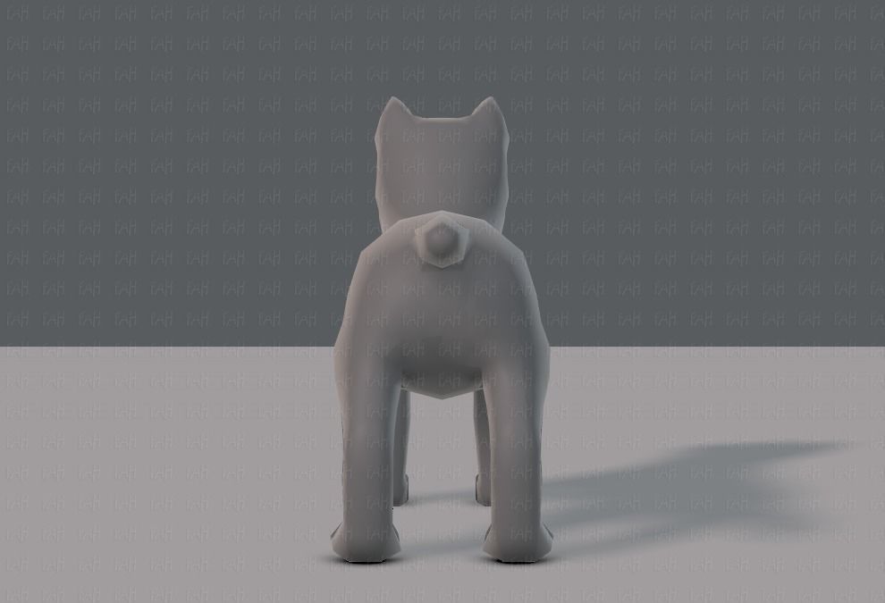 Dog base for gameV02 Low-poly 3D model_5