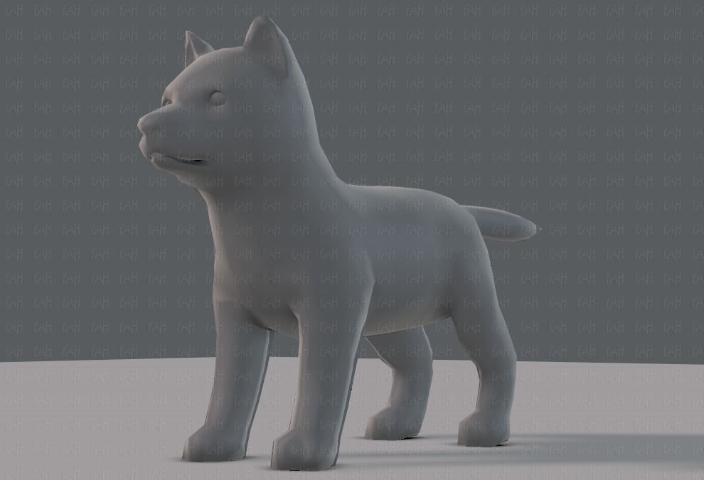 Dog base for gameV02 Low-poly 3D model_37