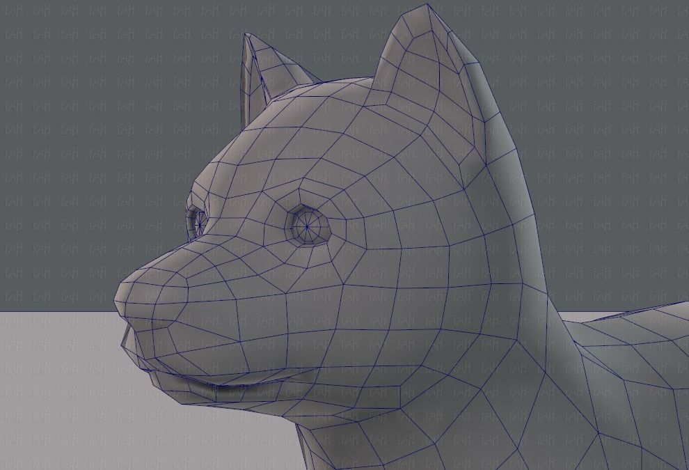 Dog base for gameV02 Low-poly 3D model_32