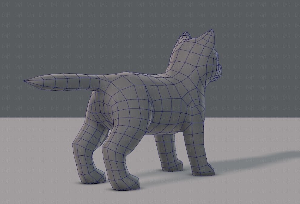 Dog base for gameV02 Low-poly 3D model_12