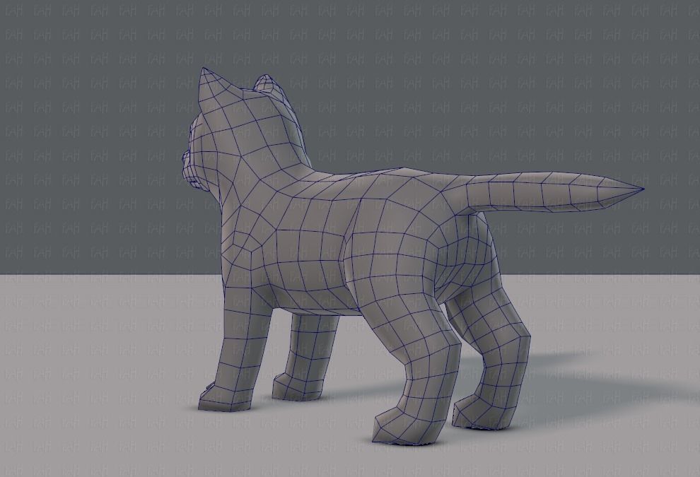 Dog base for gameV02 Low-poly 3D model_14