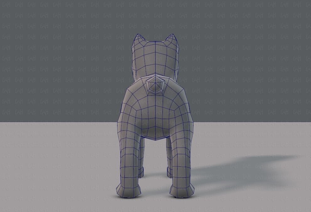 Dog base for gameV02 Low-poly 3D model_13