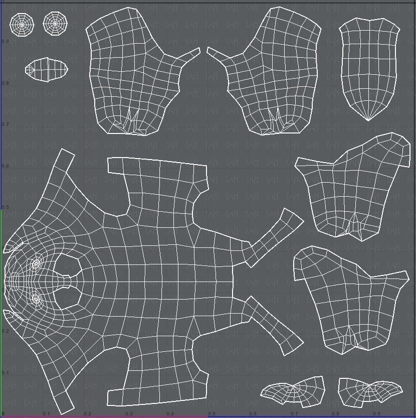 Dog base for gameV02 Low-poly 3D model_41