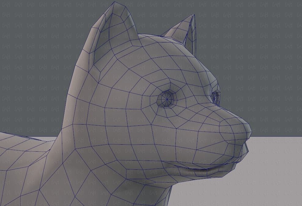 Dog base for gameV02 Low-poly 3D model_26