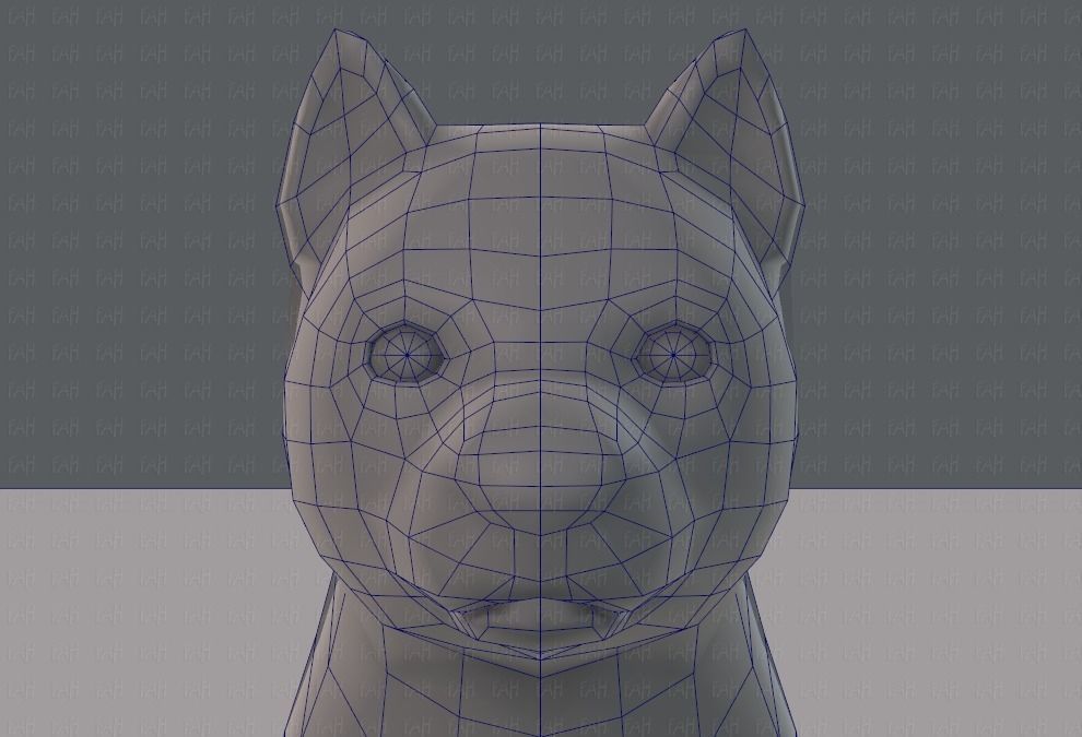 Dog base for gameV02 Low-poly 3D model_25