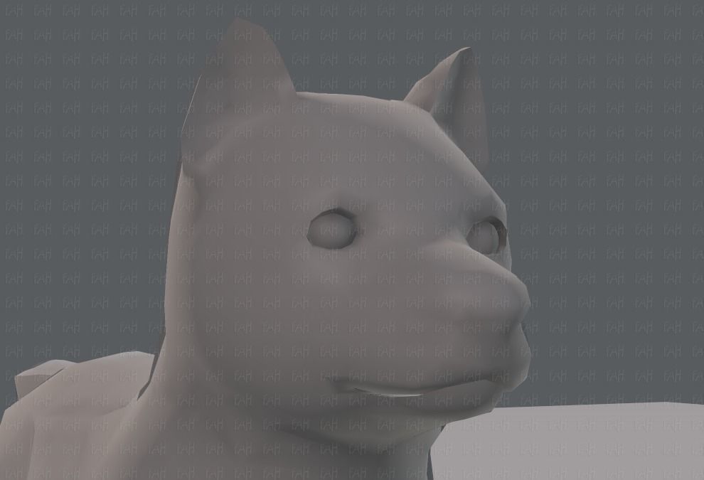 Dog base for gameV02 Low-poly 3D model_39