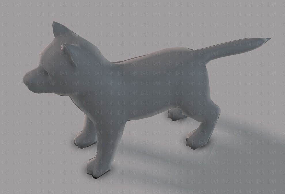 Dog base for gameV02 Low-poly 3D model_35