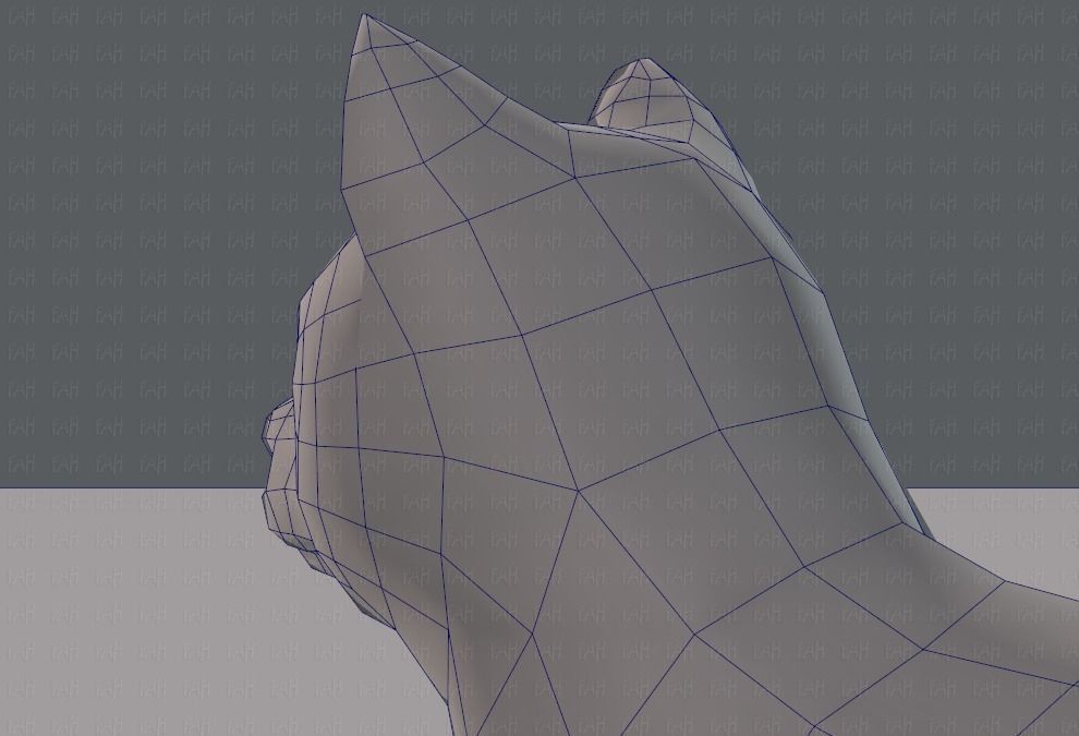 Dog base for gameV02 Low-poly 3D model_30