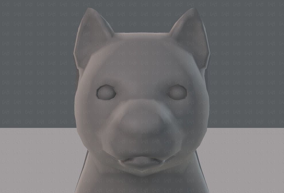 Dog base for gameV02 Low-poly 3D model_17