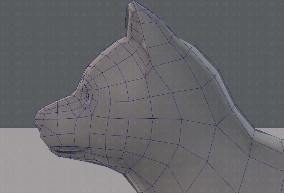 Dog base for gameV02 Low-poly 3D model_31