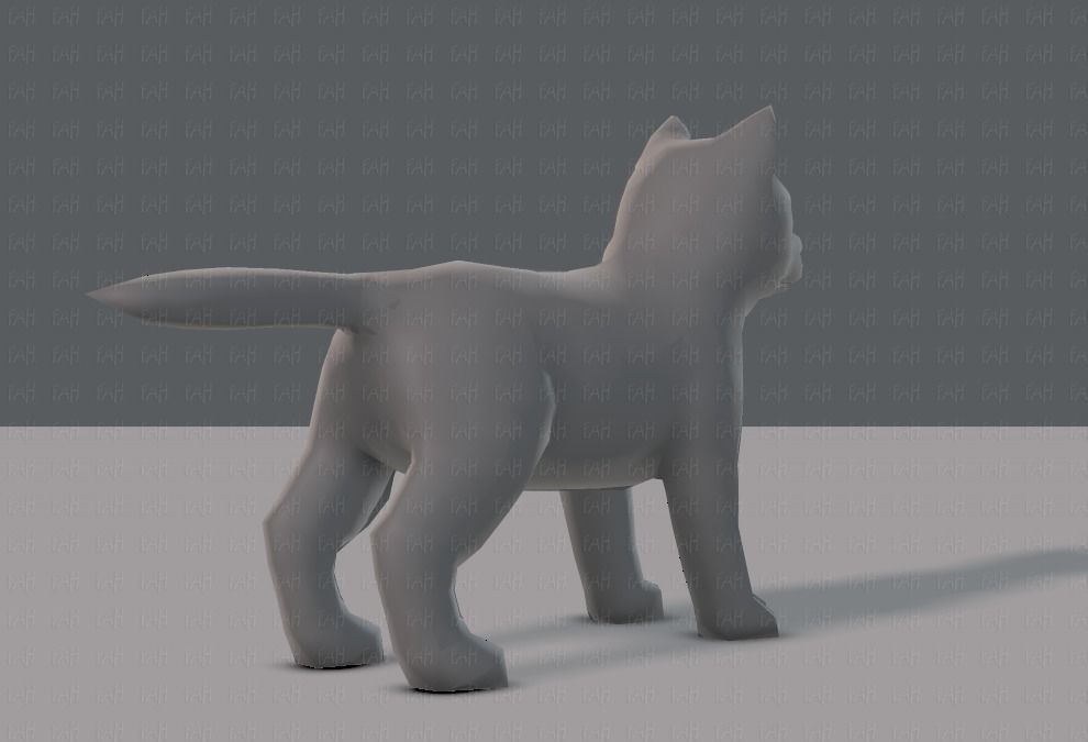 Dog base for gameV02 Low-poly 3D model_4