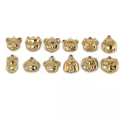 cute 12 Chinese Zodiac pendants
