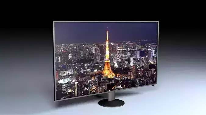 flat screen tv Low-poly 3D model