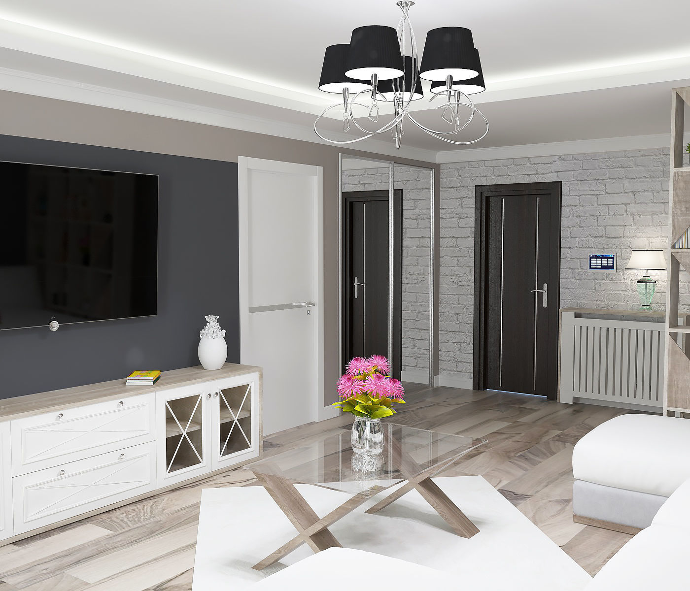 Cozy living room 3D model_4