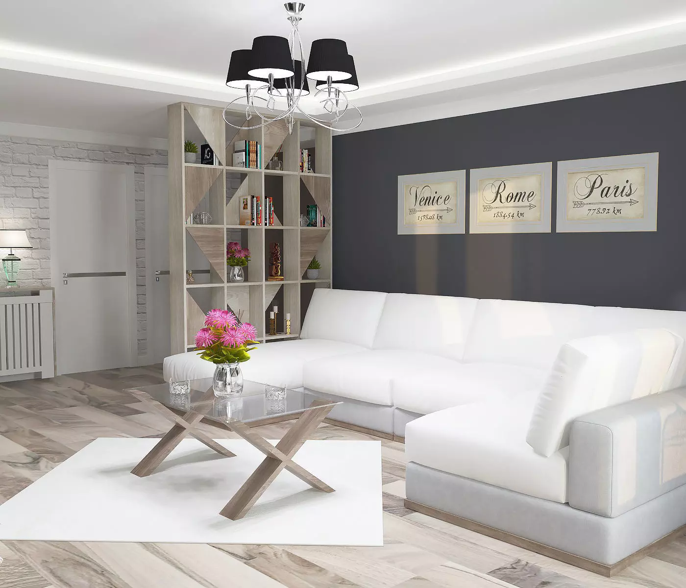 Cozy living room 3D model_0