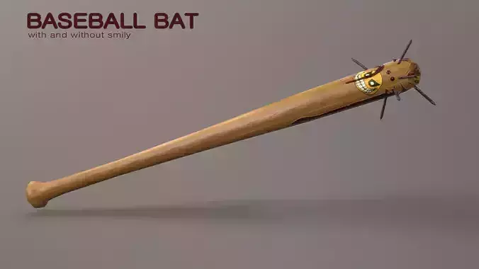 Fighting Baseball Bat Low-poly 3D model