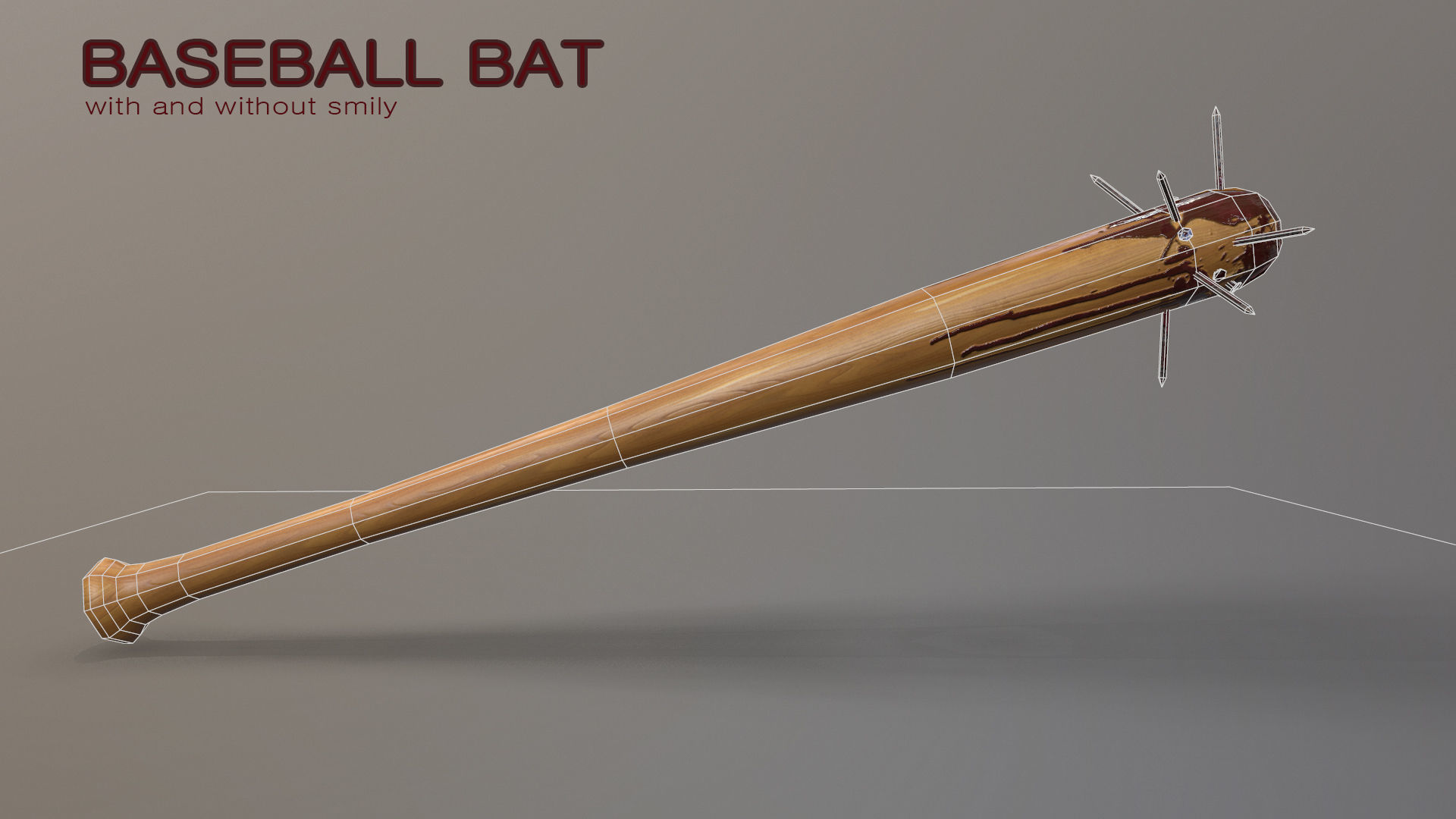 Fighting Baseball Bat Low-poly 3D model_12