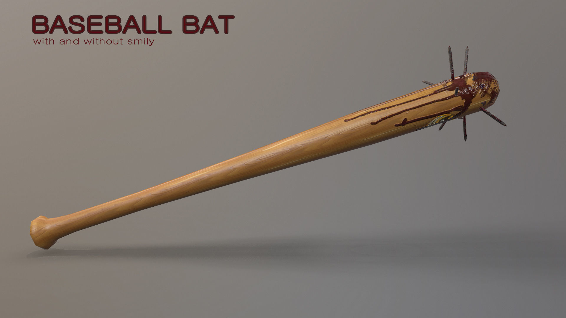 Fighting Baseball Bat Low-poly 3D model_4