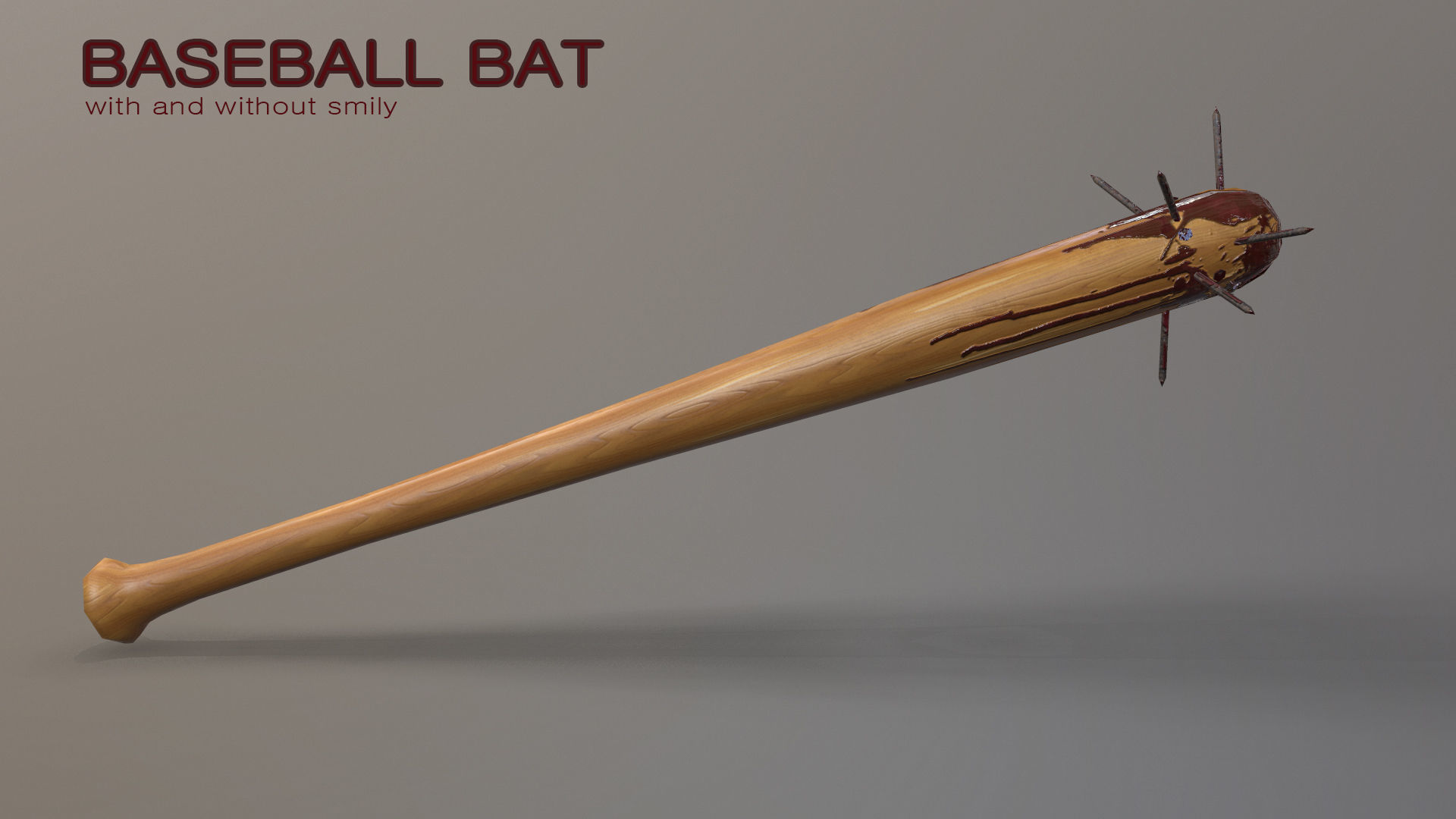 Fighting Baseball Bat Low-poly 3D model_11