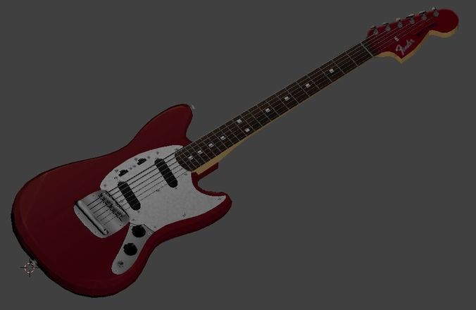 Fender Japan 69 Reissue Mustang in Candy Apple Red 3D model