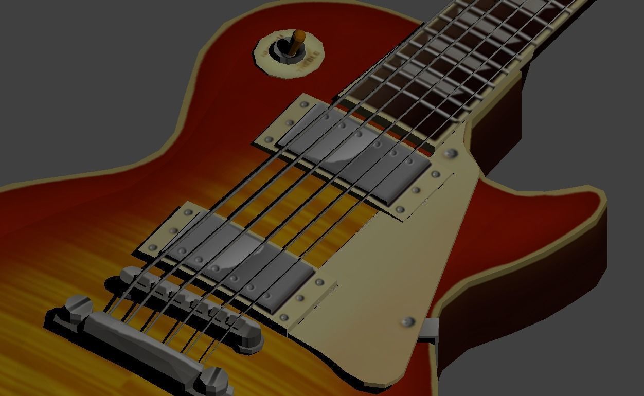 Gibson Pre-08 Les Paul Standard in Heritage Cherry Sunburst 3D model_4