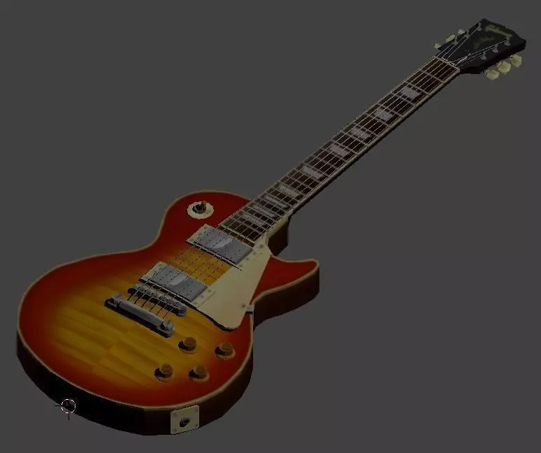 Gibson Pre-08 Les Paul Standard in Heritage Cherry Sunburst 3D model_0