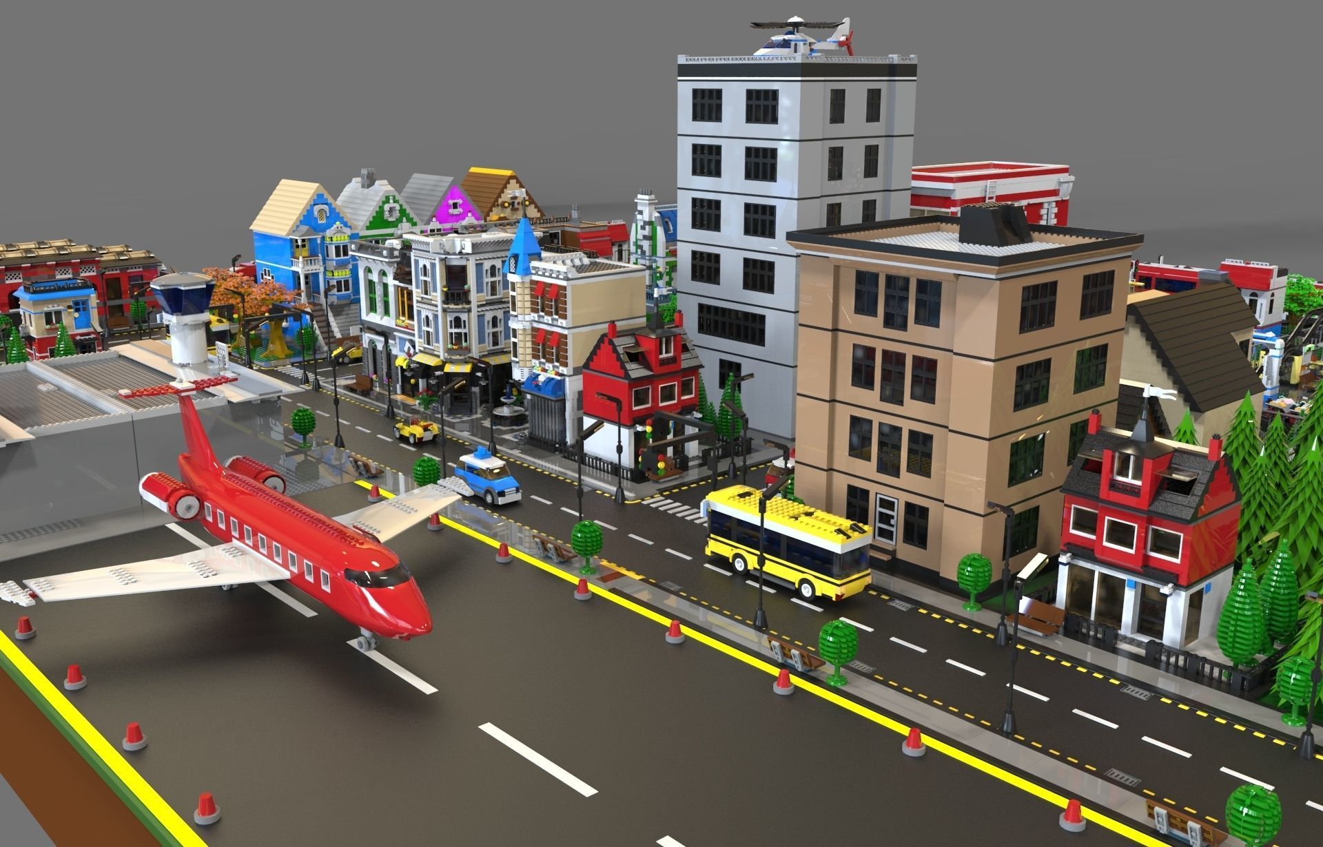 Lego sity NEW 3D model_11