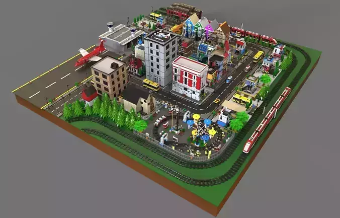Lego sity NEW 3D model