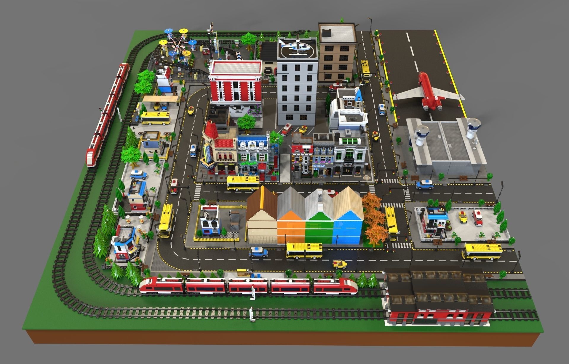 Lego sity NEW 3D model_4