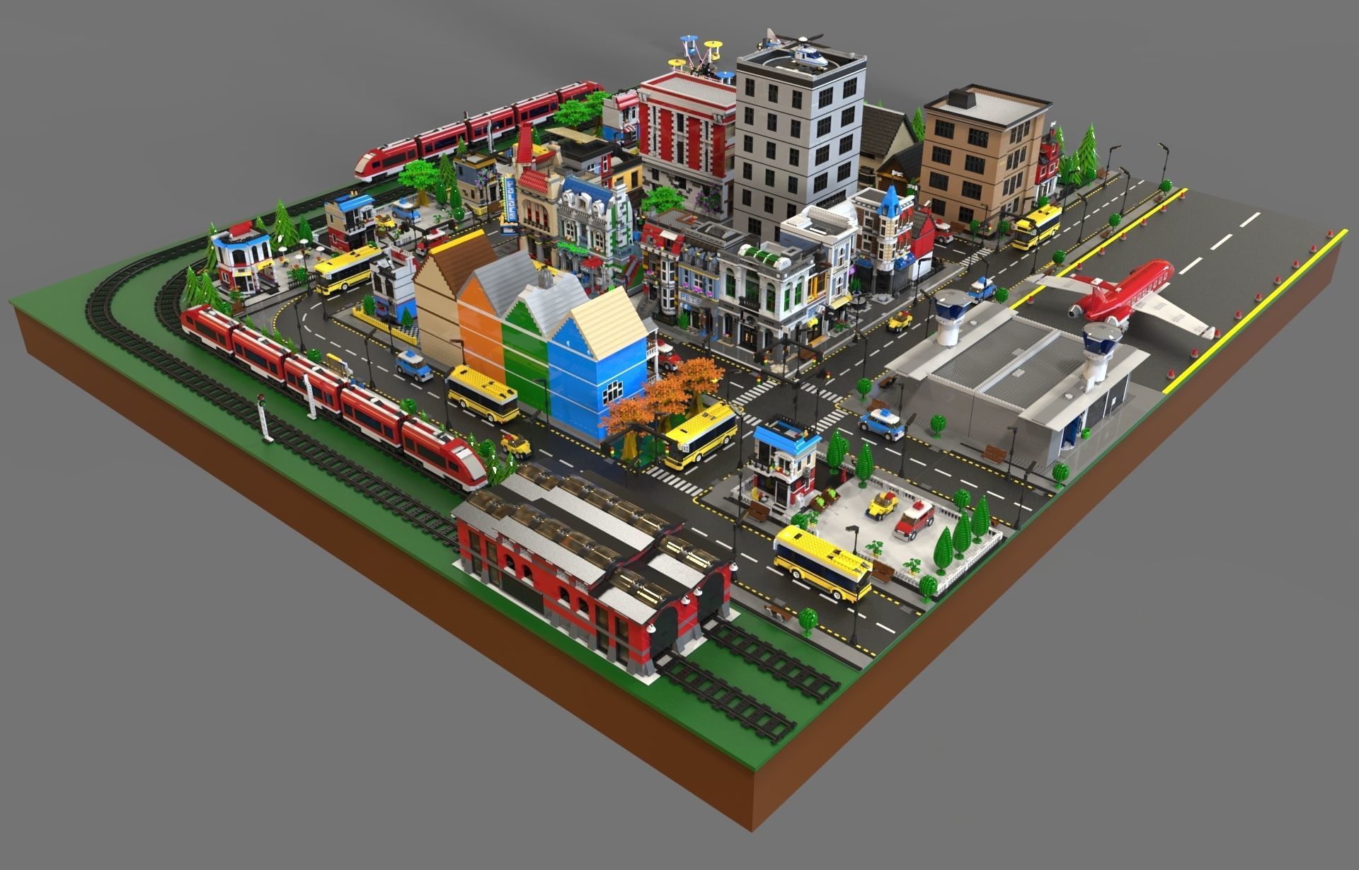 Lego sity NEW 3D model_5