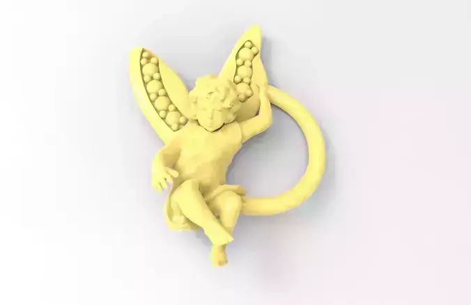 Cupid ring with angel