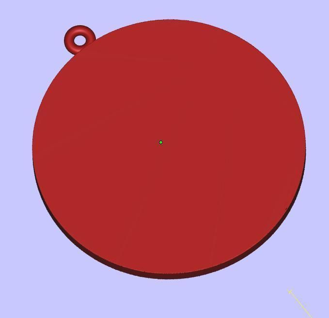 Barbell Bench Press GYM Athlete Round Pendant 3D print model_4