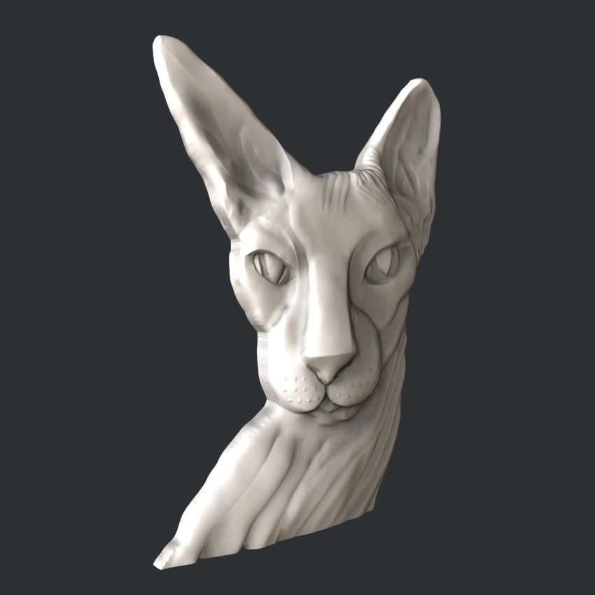 3d STL models for CNC cat 3D model_1
