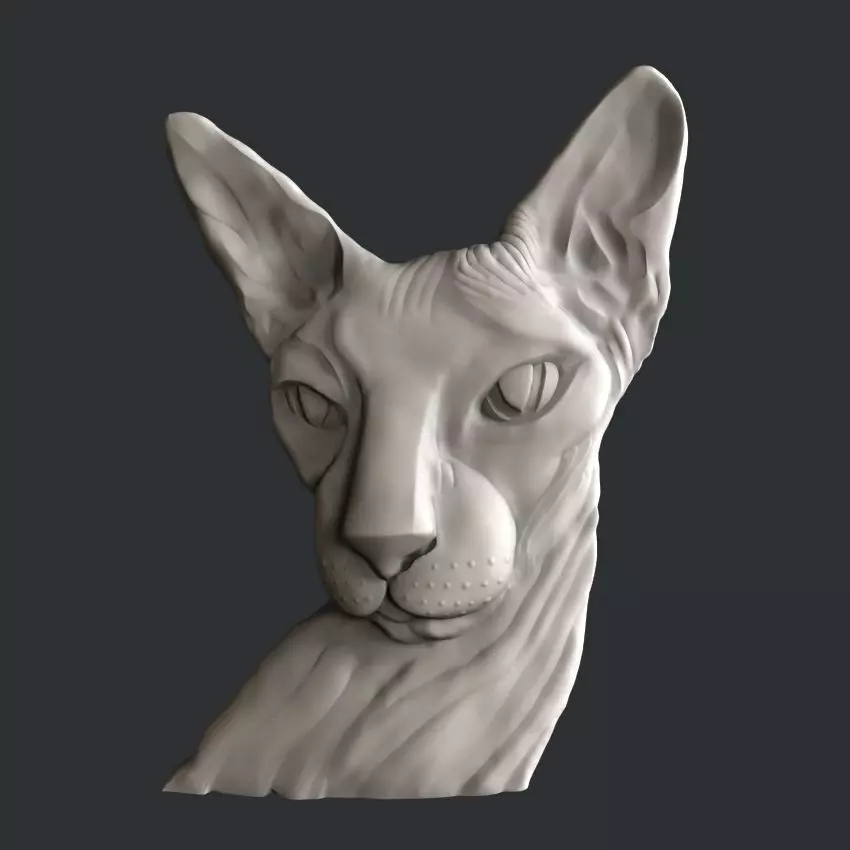 3d STL models for CNC cat 3D model_0