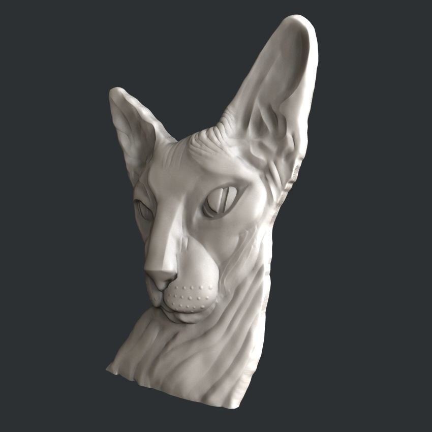 3d STL models for CNC cat 3D print model_2