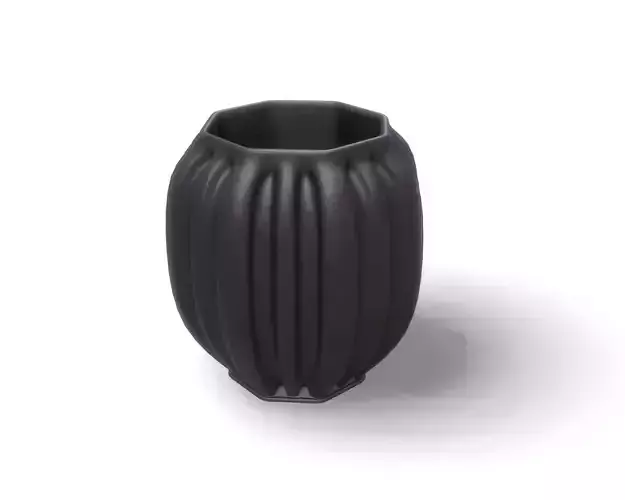 Black Modern Decor Vase 1