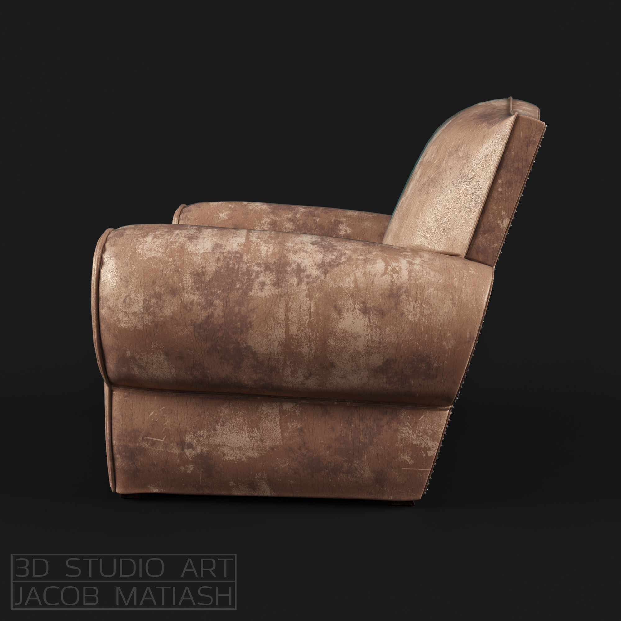 loft armchair 3D model_1
