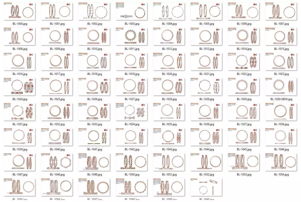 BULK-JewelCAD-BANGLE 62 Files 3D print model