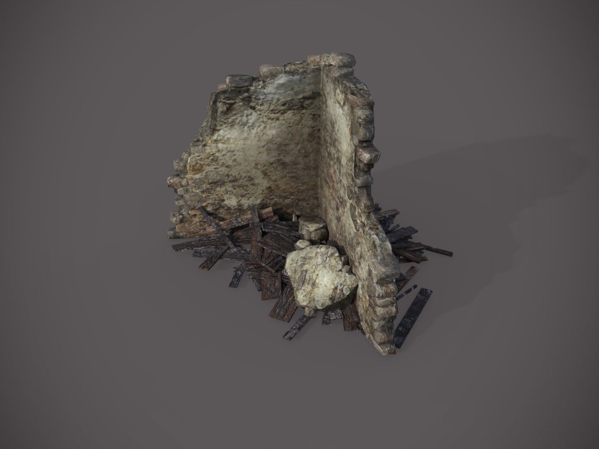 Rubble and Debris - Package - Collection 1 and 2 Low-poly 3D model_45