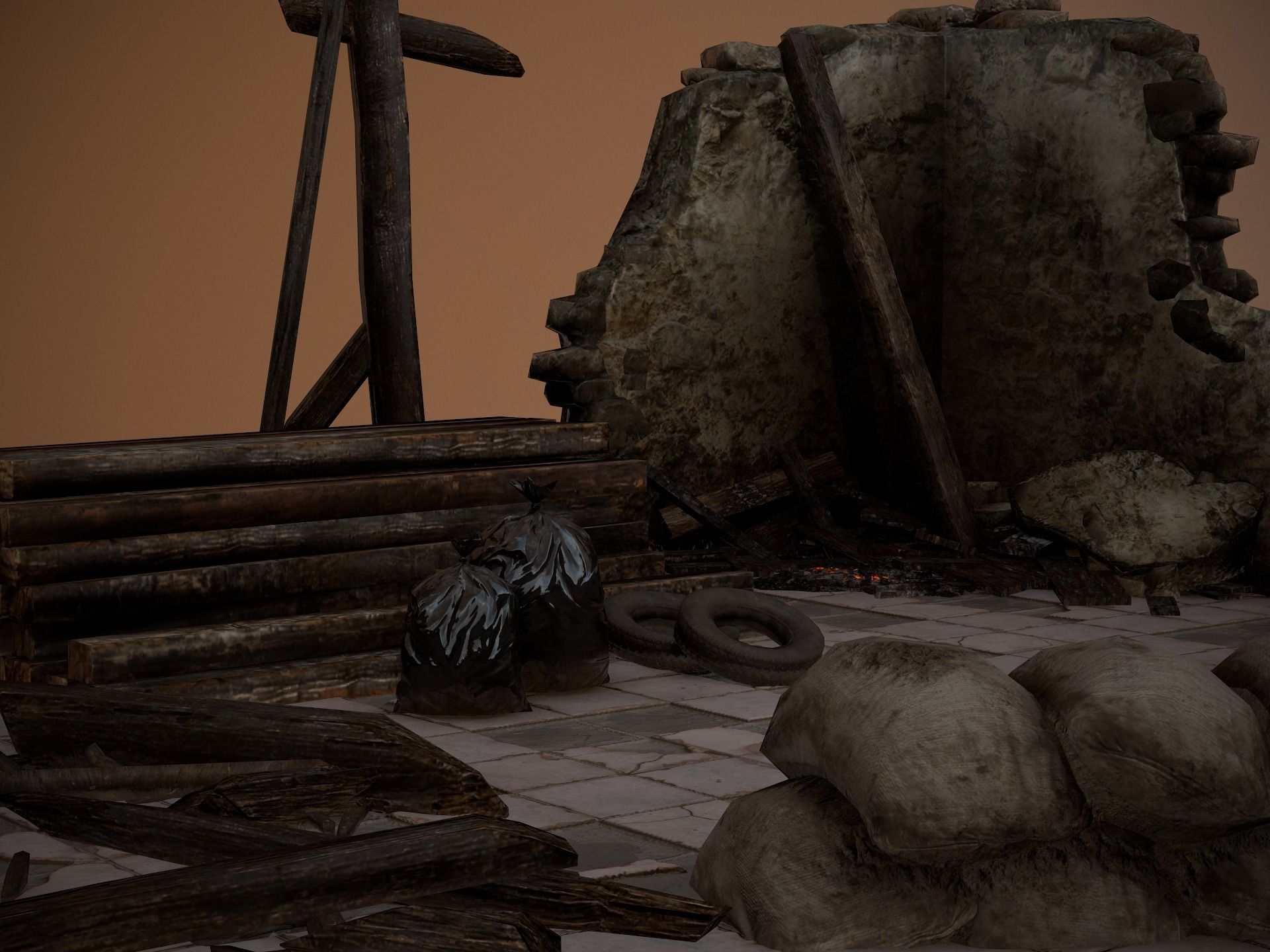 Rubble and Debris - Package - Collection 1 and 2 Low-poly 3D model_1