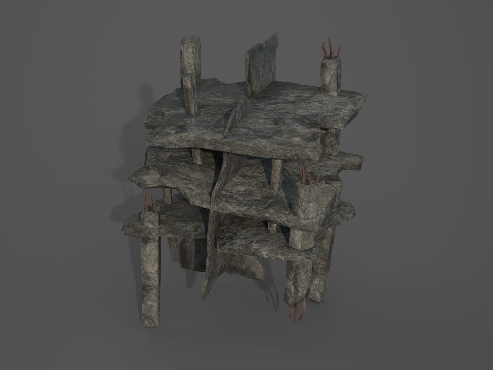 Rubble and Debris - Package - Collection 1 and 2 Low-poly 3D model_69