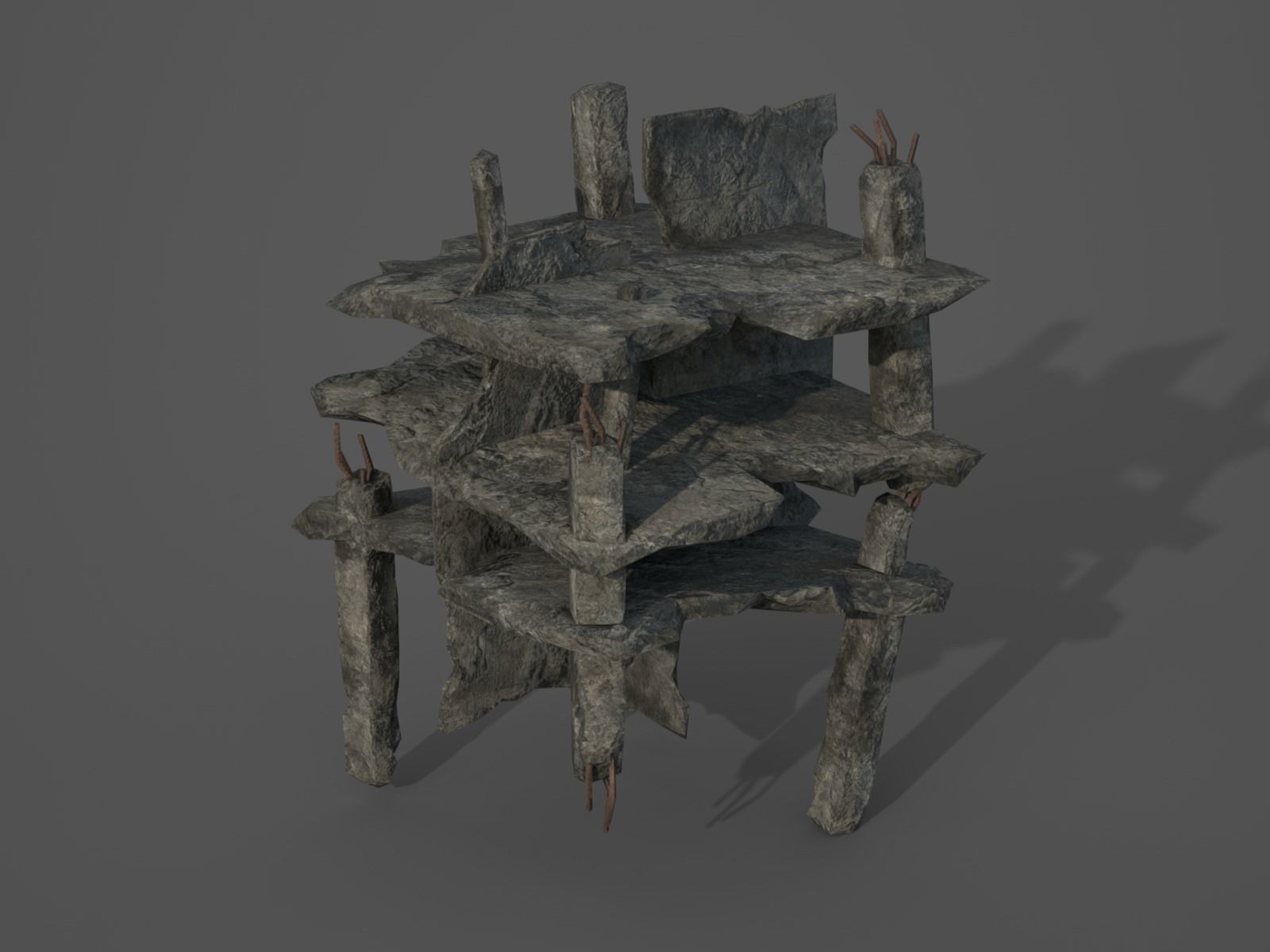 Rubble and Debris - Package - Collection 1 and 2 Low-poly 3D model_68