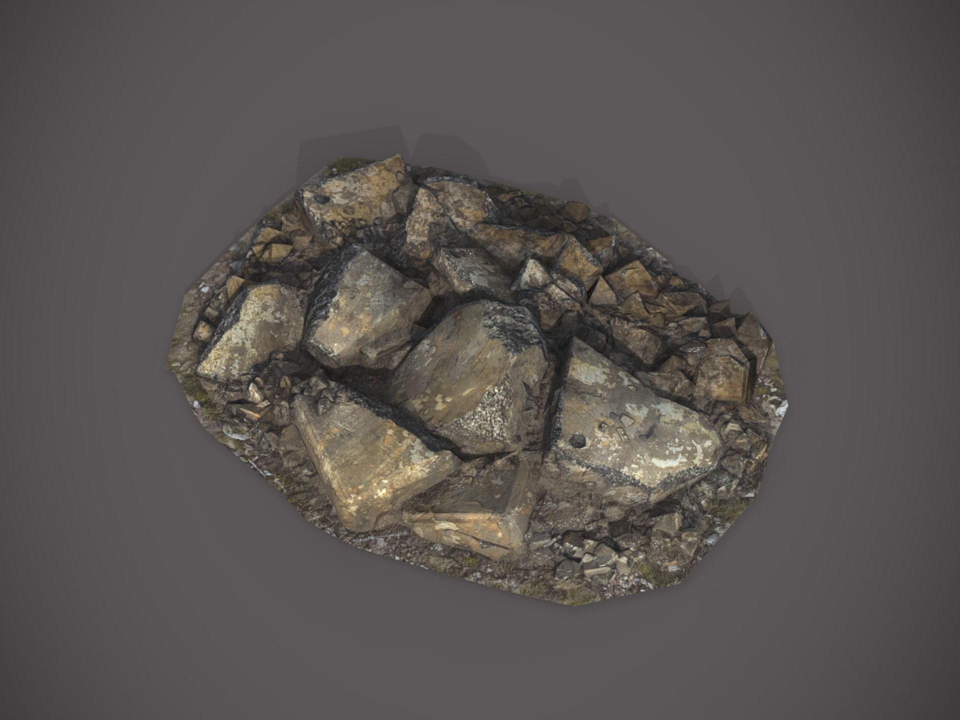 Rubble and Debris - Package - Collection 1 and 2 Low-poly 3D model_37